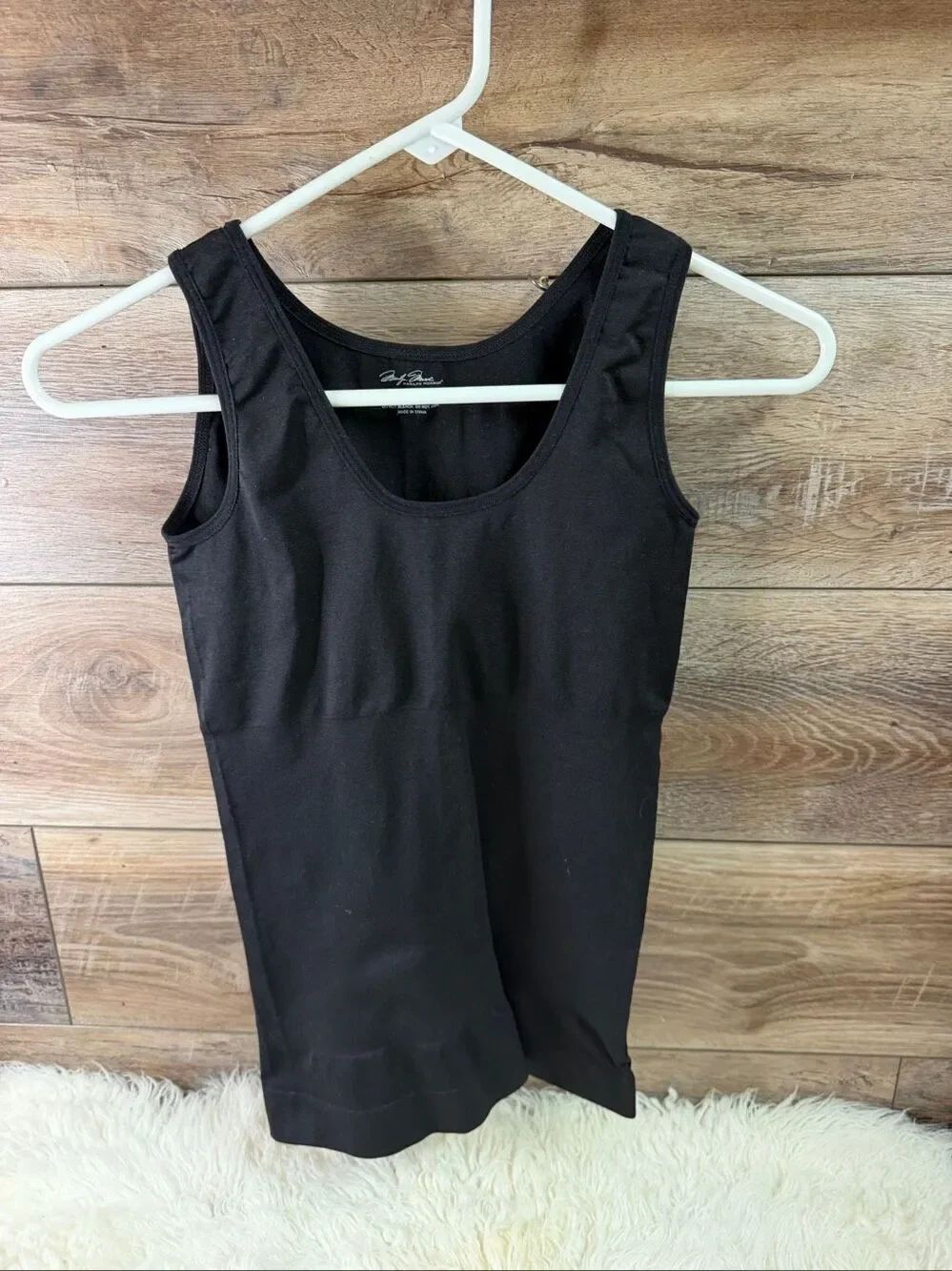 Marilyn Monroe Black Stretchy Body Shaping Scoop Neck Camisole Large 7168-86